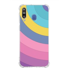 PrintiFy  Samsung Galaxy M30 Köşe Korumalı Antişok Kapak Renk Cümbüşü Tasarımlı Silikon Kılıf