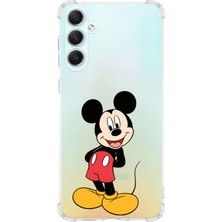 PrintiFy  Samsung Galaxy S24 Plus Uyumlu Köşe Korumalı Antişok Kapak Mickey Mouse Tasarımlı Şeffaf Silikon Kılıf