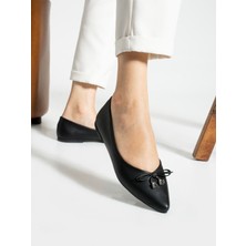 Alemdar Shoes Jill Siyah Taş Fiyonk Kadın Babet