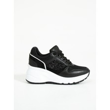 Alemdar Shoes Selly Siyah Pullu Kadın Sneakers