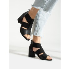 Alemdar Shoes Fancy Siyah Topuklu Kadın Ayakkabı