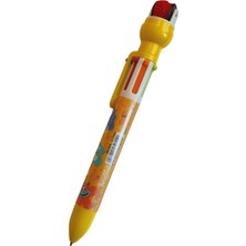 Cmk Desenli Mühür Başlıklı 6 Renkli Tükenmez Kalem