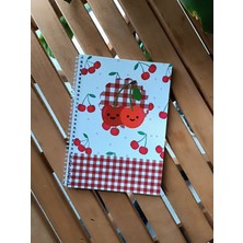 EyER Shoping Kirazlı Stickerlı 40 Yaprak Spiralli Defter