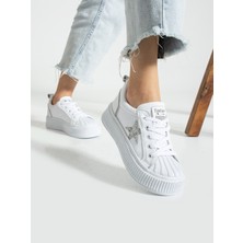 Alemdar Shoes Star Beyaz Yıldız Detay Kadın Sneakers
