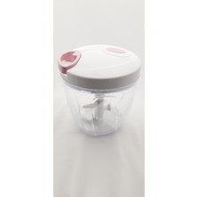 Seçilir Beyaz Renk Çekmeli Paslanmaz 5 Çelik Bıçaklı El Rondosu 0,7 Lt Kapasite Model 3