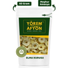 Yörem Afyon Meşhur Amasya Katkısız Şekersiz Güneşte Kurutulmuş Dilim Elma  60 gr