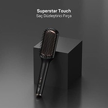 Arzum AR5068 Superstar Touch Saç Düzleştirici Fırça - Siyah