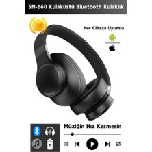 Bakeey SN660 Bluetooth Kablosuz Kulak Üstü Kulaklık Mikrofonlu Oyuncu Kulaklıkları Android-Iphone uyumlu