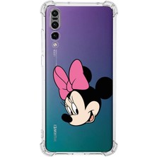 Printify Huawei P20 Pro Köşe Korumalı Antişok Kapak Minnie Mouse Tasarımlı Şeffaf Kılıf
