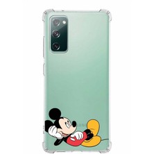 Printify Samsung Galaxy S20 Fe Köşe Korumalı Antişok Kapak Mickey Mouse Tasarımlı Şeffaf Kılıf