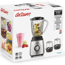 Arzum AR1056 Maxiblend Glass Sürahi Blender - Çelik