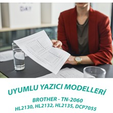 Ysy Brother TN-2060 HL2130, HL2132, HL2135, DCP7055 Yüksek Kapasite Muadil Toner Kartuş