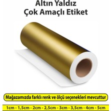 Sticker Design Altın Yaldız Renkli Etiket Çok Amaçlı Yuvarlak Kesim Ambalaj Etiketi 1,5cm - 500 Adet