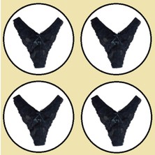 COOQPOO 4 Lü Paket Dantel Külot