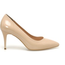 Miss F DS24010 4fx Bej Kadın Topuklu Ayakkabı