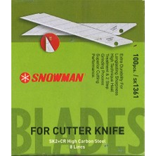 Snowman SK1361 Dar Maket Bıçak Yedeği 30 Derece Yan Kesik 100LÜ