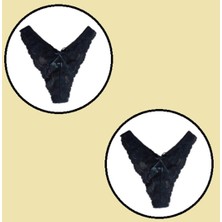 COOQPOO 2 Li Paket Dantel Külot