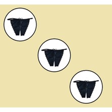 COOQPOO 3 Lü Paket Dantel Külot