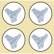 COOQPOO 4 Lü Paket Dantel Külot