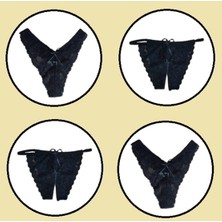 COOQPOO 4 Lü Paket Dantel Külot