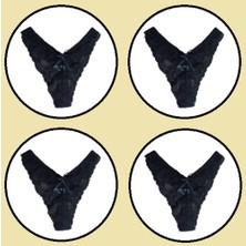 COOQPOO 4 Lü Paket Dantel Külot