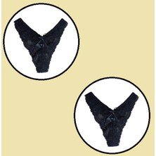 COOQPOO 2 Li Paket Dantel Külot