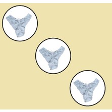 COOQPOO 3 Lü Paket Dantel Külot