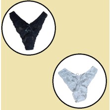 COOQPOO 2 Li Paket Dantel Külot