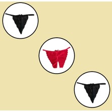 COOQPOO 3 Lü Paket Dantel Külot