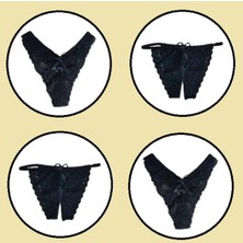 COOQPOO 4 Lü Paket Dantel Külot