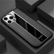 Zebana Apple iPhone 13 Pro Max Uyumlu Kılıf Premium Deri Kılıf Siyah