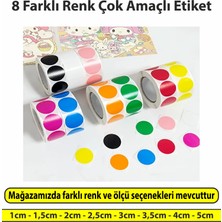 Sticker Design Kırmızı Renkli Etiket Çok Amaçlı Yuvarlak Kesim Ambalaj Etiketi 1cm - 500 Adet