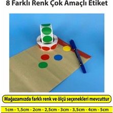 Sticker Design Kırmızı Renkli Etiket Çok Amaçlı Yuvarlak Kesim Ambalaj Etiketi 1cm - 500 Adet