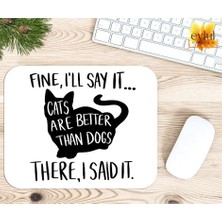 Eylül Design Kedi Temalı Baskılı Özel Tasarım Dikdörtgen Kaydırmaz Mousepad