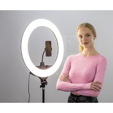 Döküm Ayaklı 22 Inç 600 LED Tripod Rıng Lıght Işık Influencer Youtuber Işığı Güzellik Makyaj LED