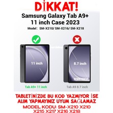 Samsung Galaxy Tab A9+Plus X210 X215 X217 Uyumlu 360° Dönerli Tablet Kılıfı 3lü Set