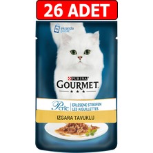 Gourmet Perle Izgara Tavuklu Yaş Kedi Maması Konserve 85GR 26ADET Kedi Pouch