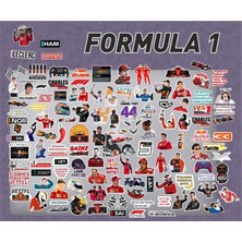 Hediyene Bak Formula 1 Ralli Pilotları Laptop Notebook Telefon Kılıfı Sticker Paketi