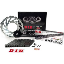 JT Zincir Dişli Seti Ducatı Multıstrada V2 / S (937 Cc) (2022-2023) / Ducatı / Multıstrada V2 / S / 937CC / Zincir: DID-525ZVM-X (ÇELIK)-114 / Ön Dişli :  Sunstar (15T) / Arka Dişli: Jt (43T) / 2022-2023