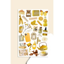 Liyacraft Sarı Konsept Sticker Seti Planner Ajanda Bullet Journal Için Uygun Set