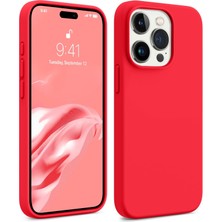 Trendtech iPhone 15 Pro Max Uyumlu Lansman Kırmızı Kılıf