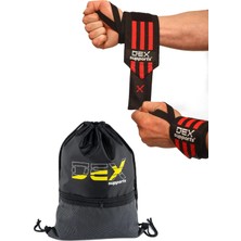 Dex Supports Lasting Energy Fitness Bilekliği Sporcu Bilekliği Wrist Wraps + Sackpack Spor Çanta 2'li Paket