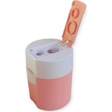 Cmk Pastel Yuvarlak Kapaklı Çift Bıçaklı Kalemtraş