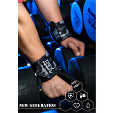Dex Supports Lasting Energy Fitness Sporcu Bilekliği Dark Wrist Wraps+Sporcu Dizliği Knee Wraps 2'li Paket