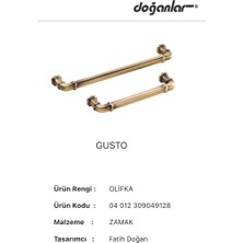 Eym 5 Adet Doğanlar Gusto 128 mm Mobilya Kulp Olifka Antik Sarı