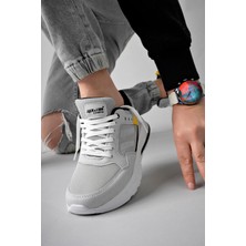 Günlük Triko Detaylı Rahat Gri Erkek Sneaker