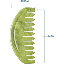 Seay Yeşim Tarak Gua Sha Saç Ve Yüz Masajı Doğal Taş Masaj Aleti Sertifikalı