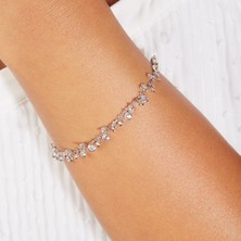 Joy of Jade Ecrin Bileklik 1 Mikron Rodyum Kaplama (925 Ayar Gümüş Üzerine) Zirkonyum
