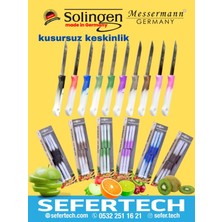 Solingen Messermann Germany Sefertech | Bıçak Seti - Solingen | 6'lı Tek Renk Takım Sebze Meyve Bıçağı