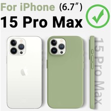 Trendtech iPhone 15 Pro Max Uyumlu Lansman Lila Kılıf, Kadife Iç Doku, Soft Yumuşak Liquid Silikon